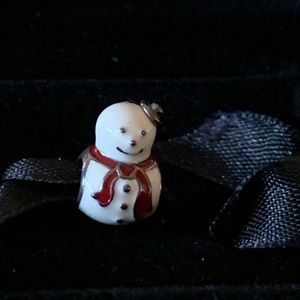 Pandora Happy Snowman Enamel Charm RETIRED